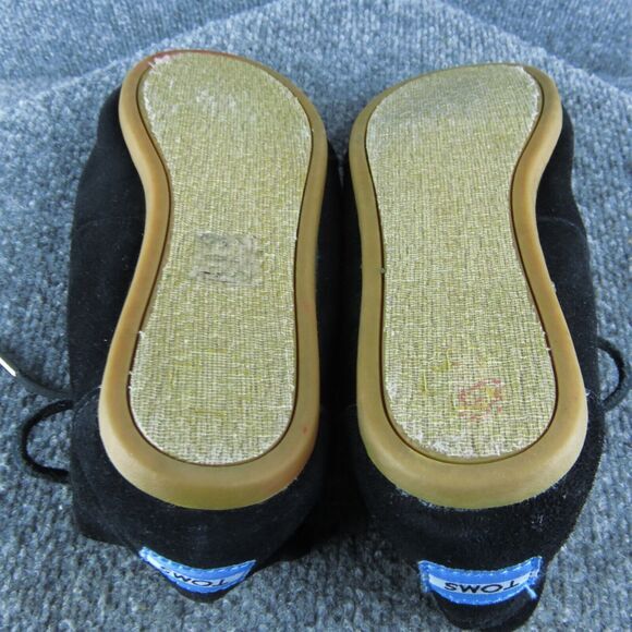 TOMS Moccasin Women Bootie‎ Boots Size 8 Medium Black Suede Lace Up - Picture 9 of 9